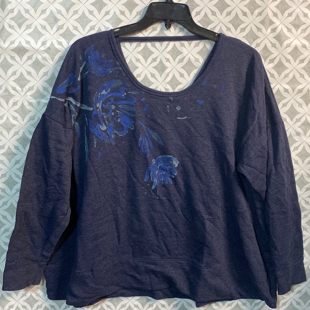 Blue Floral Long Sleeve Shirt